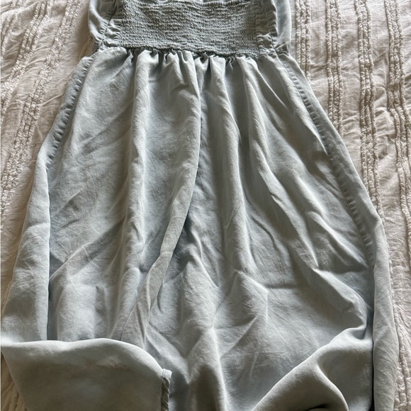 Mid Length Light Blue Button-Down Dress - Picture 2 of 3